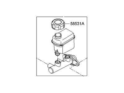 2005 Hyundai Sonata Brake Master Cylinder Reservoir - 58510-3K000