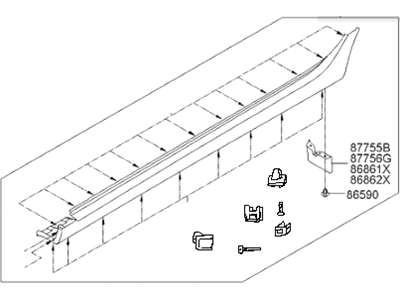 Hyundai 87752-2S500 Moulding Assembly-Side Sill,RH