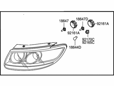 Hyundai 92102-0W110 Headlamp Assembly, Right
