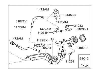 2016 Hyundai Sonata Hybrid Fuel Filler Neck - 31030-E6850