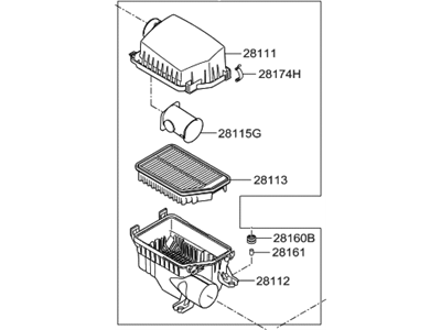 Hyundai 28110-A5300 Cleaner Assembly-Air