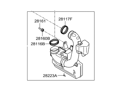 Hyundai 28220-3X320 Duct Assembly-Extension