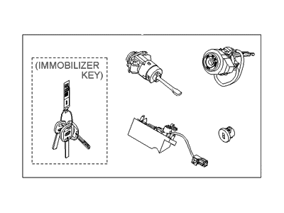 Hyundai 81905-3L100 Lock Key & Cylinder Set
