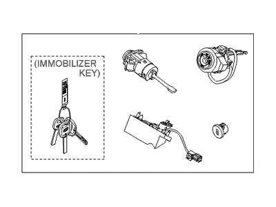 2005 Hyundai Azera Door Lock Cylinder - 81905-3L100