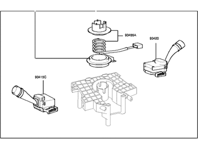 Hyundai 93450-2E310 Switch Assembly-Multifunction