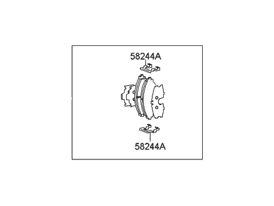 1998 Hyundai Sonata Brake Pad Set - 58302-38A10