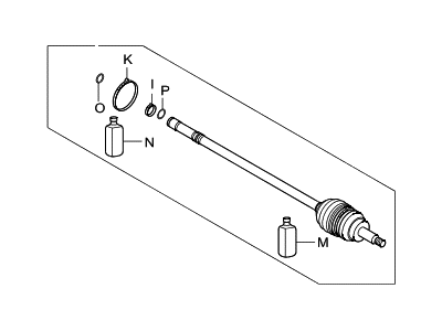 Hyundai 10232-979 Joint & Shaft Kit-Front Axle W