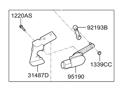 Hyundai 92190-C1100 Unit Assembly-HEADLAMP Automatic LEVELLING