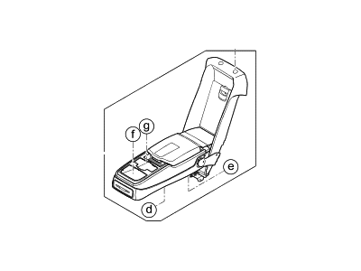 Hyundai 89905-D2EB0-NNI Rear Seat Back Armrest Assembly