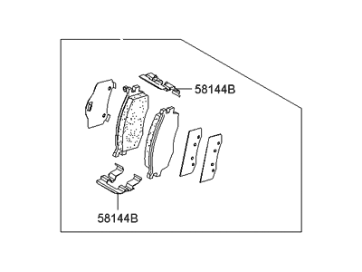 Hyundai 58101-1GA00 Front Disc Brake Pad Kit