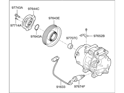 Hyundai 97701-1U650 Compressor Assembly