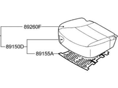 2015 Hyundai Santa Fe Seat Cushion - 89200-B8140-ZZC