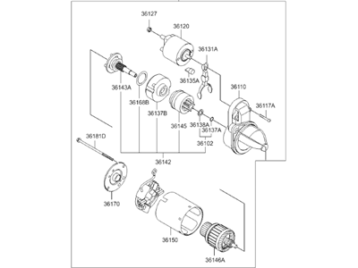 Hyundai 36100-2E300 Starter Assembly