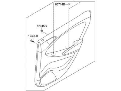 Hyundai 83307-1R050-RY Panel Assembly-Rear Door Trim,LH