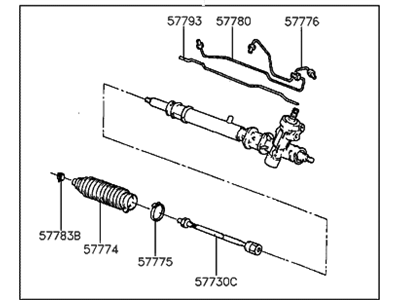 Hyundai 57700-33700 Gear & Linkage Assembly-Power Steering