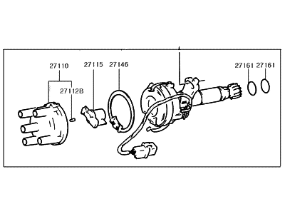 Hyundai Scoupe Distributor - 27100-24511