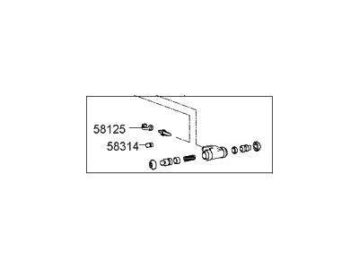 Hyundai Wheel Cylinder - 58330-38010