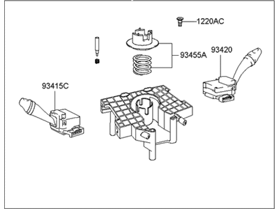 Hyundai 93460-38150 Switch Assembly-Multifunction