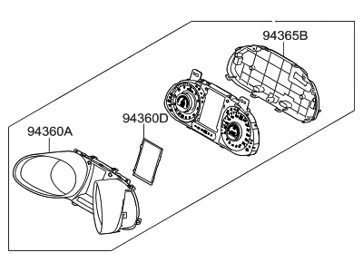 Hyundai 94001-4Z001 Cluster Assembly-Instrument