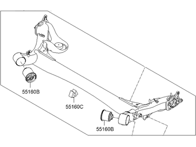 Hyundai 55100-A5500 Torsion Axle Complete