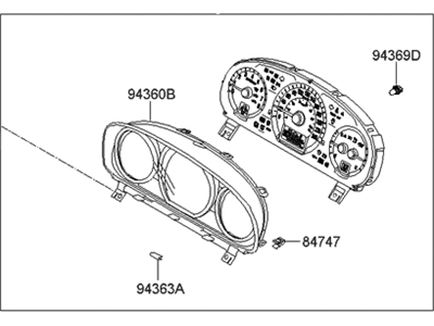 Hyundai Veracruz Speedometer - 94001-3J171