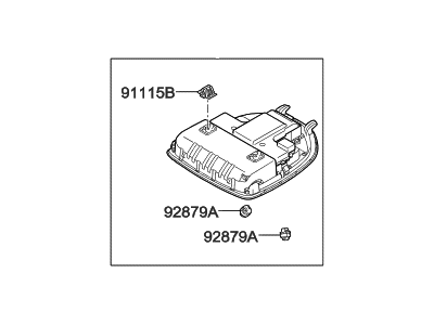 Hyundai 92810-B1020-VYC Overhead Console Lamp Assembly