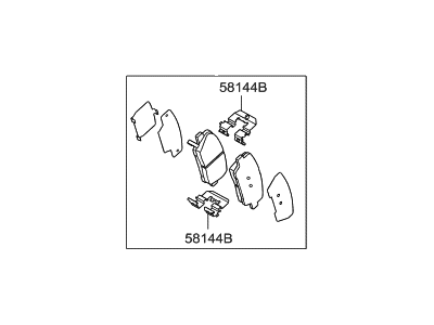 Hyundai 58302-3NA00 Rear Disc Brake Pad Kit