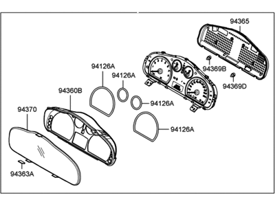 Hyundai Santa Fe Instrument Cluster - 94001-26750