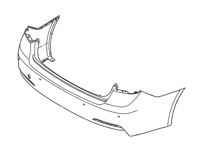 Hyundai 86640-B1100 Rear Bumper Cover