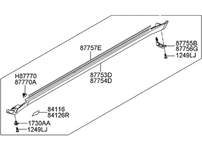 Hyundai 87752-3K000 Moulding Assembly-Side Sill,RH