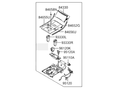 Hyundai 84650-3J421-WS Cover Assembly-Console Upper