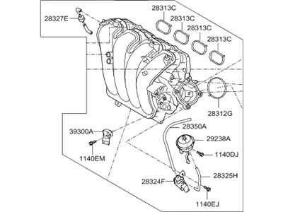 Hyundai 28310-2E701 Manifold Assembly-Intake