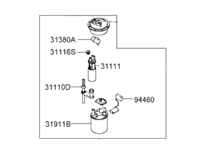 Hyundai 31110-2C600 Fuel Pump & Sender Module Assembly