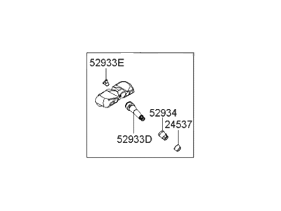 Hyundai 52933-1FA00 Tire Tpms Kit