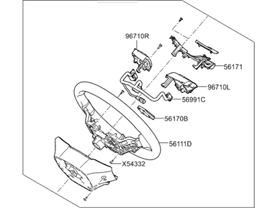 Hyundai 56110-D3930-TRY Steering Wheel Assembly