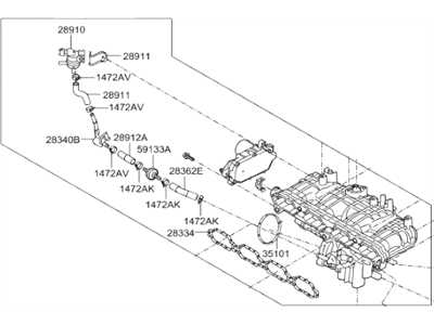 Hyundai 28310-2GTA1 Manifold Assembly-Intake