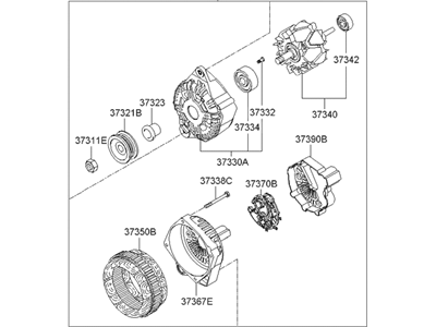 Hyundai Accent Alternator - 37300-26100