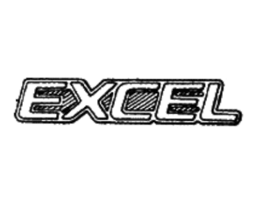 1986 Hyundai Excel Emblem - 86313-21000