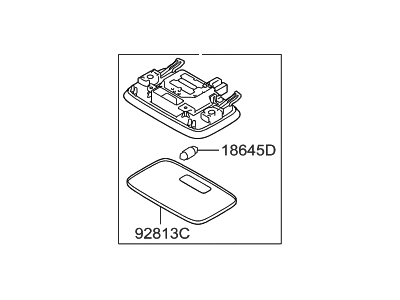 Hyundai 92870-1R000-VYF Room Lamp Assembly