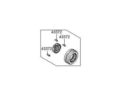 Hyundai 43370-32300 Hub & Sleeve-Synchronizer(3&4)