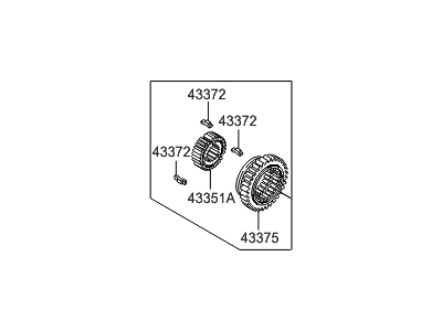 Hyundai 43360-32200 Hub & Sleeve-Synchronizer(1&2)