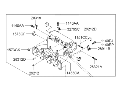 2006 Hyundai Elantra Intake Manifold - 28310-23601