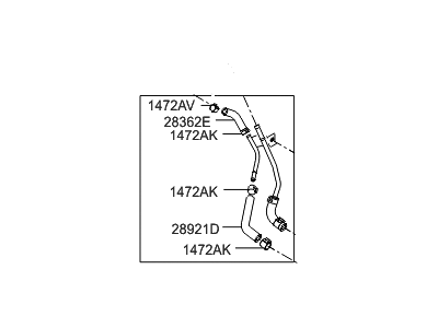 2010 Hyundai Sonata PCV Hose - 28931-2G700