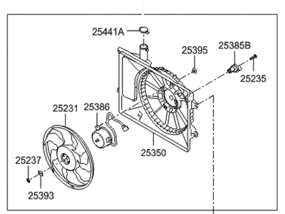 2017 Hyundai Elantra GT Fan Motor - 25380-3X500