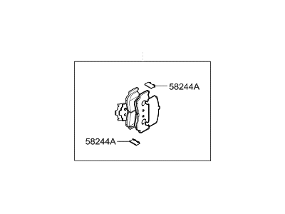 Hyundai 58302-3LA20 Rear Disc Brake Pad Kit