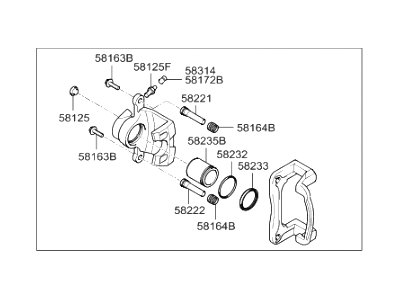 2007 Hyundai Azera Brake Caliper - 58310-3LA10