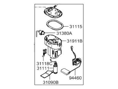 Hyundai 31110-2E350 Complete-Fuel Pump