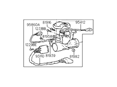 Hyundai 81910-28B20 Body & Switch Assembly-Steering & IGNTION