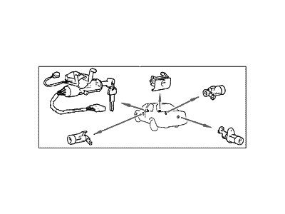Hyundai 81905-28070-AQ Lock Key & Cylinder Set