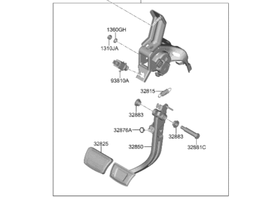 2022 Hyundai Ioniq Brake Pedal - 32800-G2200